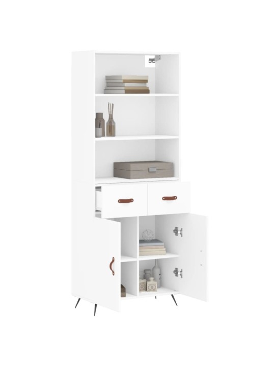 Skříň highboard bílá 69,5 x 34 x 180 cm kompozitní dřevo