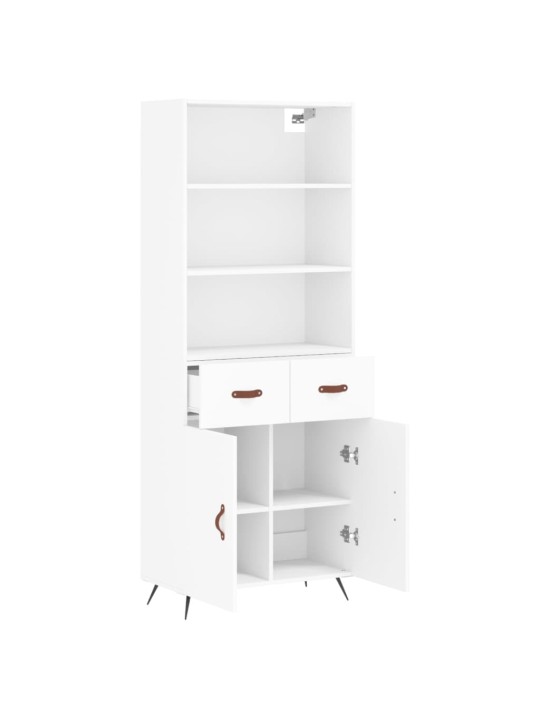 Skříň highboard bílá 69,5 x 34 x 180 cm kompozitní dřevo