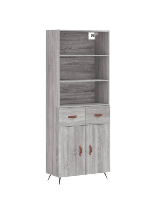 Skříň highboard šedá sonoma 69,5 x 34 x 180 cm kompozitní dřevo