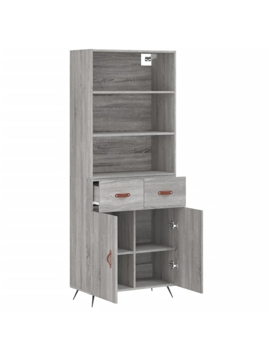 Skříň highboard šedá sonoma 69,5 x 34 x 180 cm kompozitní dřevo
