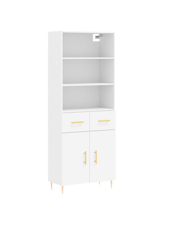 Skříň highboard bílá 69,5 x 34 x 180 cm kompozitní dřevo