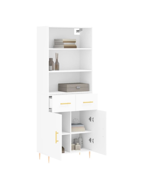 Skříň highboard bílá 69,5 x 34 x 180 cm kompozitní dřevo