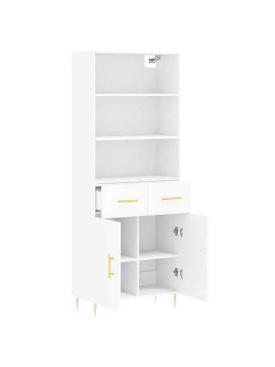 Skříň highboard bílá 69,5 x 34 x 180 cm kompozitní dřevo