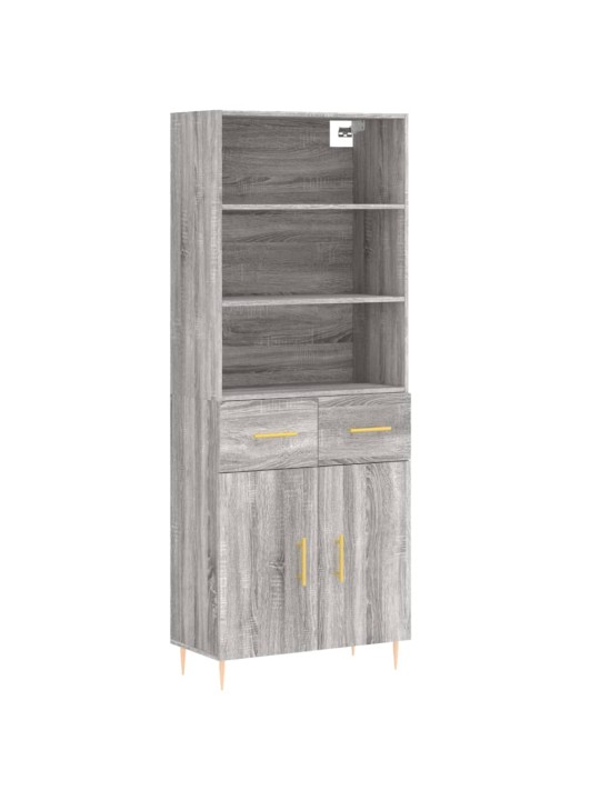 Skříň highboard šedá sonoma 69,5 x 34 x 180 cm kompozitní dřevo