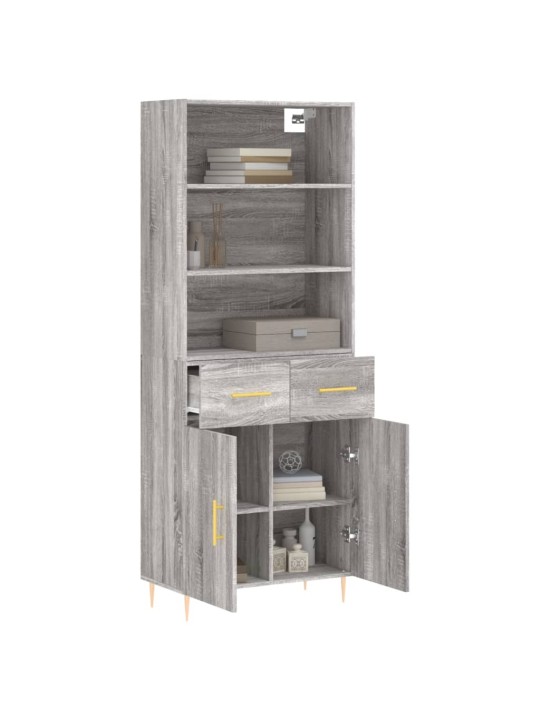 Skříň highboard šedá sonoma 69,5 x 34 x 180 cm kompozitní dřevo