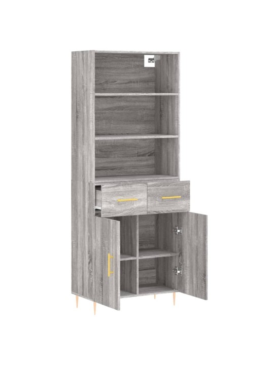 Skříň highboard šedá sonoma 69,5 x 34 x 180 cm kompozitní dřevo