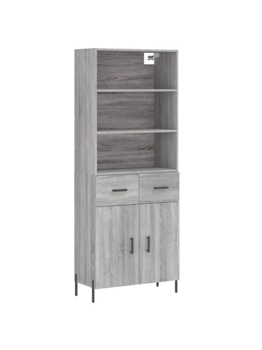 Skříň highboard šedá sonoma 69,5 x 34 x 180 cm kompozitní dřevo