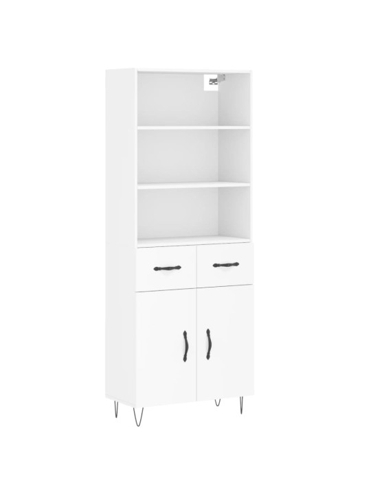 Skříň highboard bílá 69,5 x 34 x 180 cm kompozitní dřevo