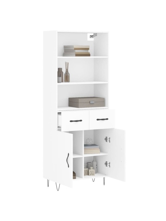 Skříň highboard bílá 69,5 x 34 x 180 cm kompozitní dřevo