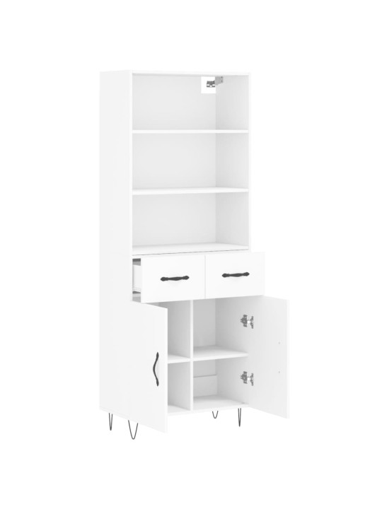 Skříň highboard bílá 69,5 x 34 x 180 cm kompozitní dřevo
