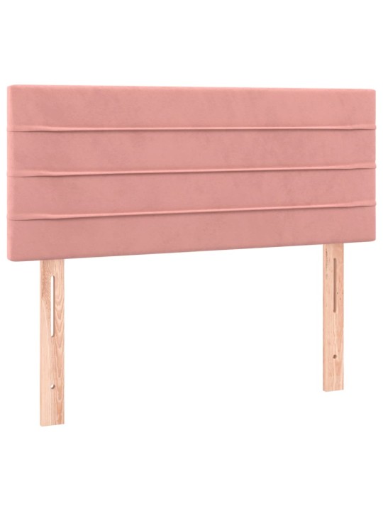 Box spring postel s matrací růžová 90x200 cm samet