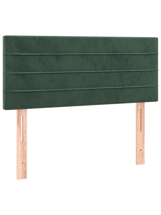Box spring postel s matrací tmavě zelená 120 x 200 cm samet