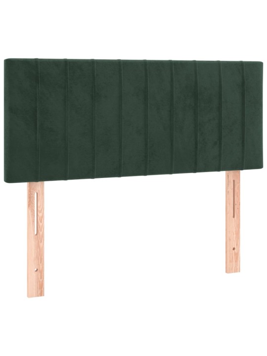Box spring postel s matrací tmavě zelená 80 x 200 cm samet
