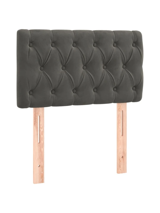 Box spring postel s matrací tmavě šedá 80 x 200 cm samet