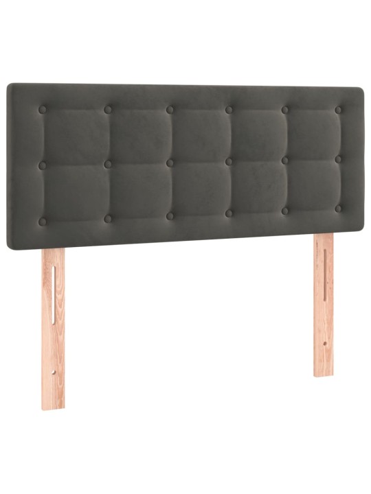 Box spring postel s matrací tmavě šedá 80 x 200 cm samet