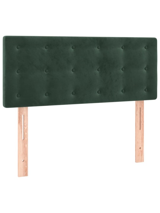Box spring postel s matrací tmavě zelená 80 x 200 cm samet