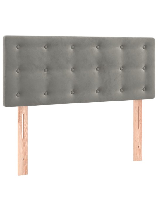 Box spring postel s matrací světle šedá 90x190 cm samet