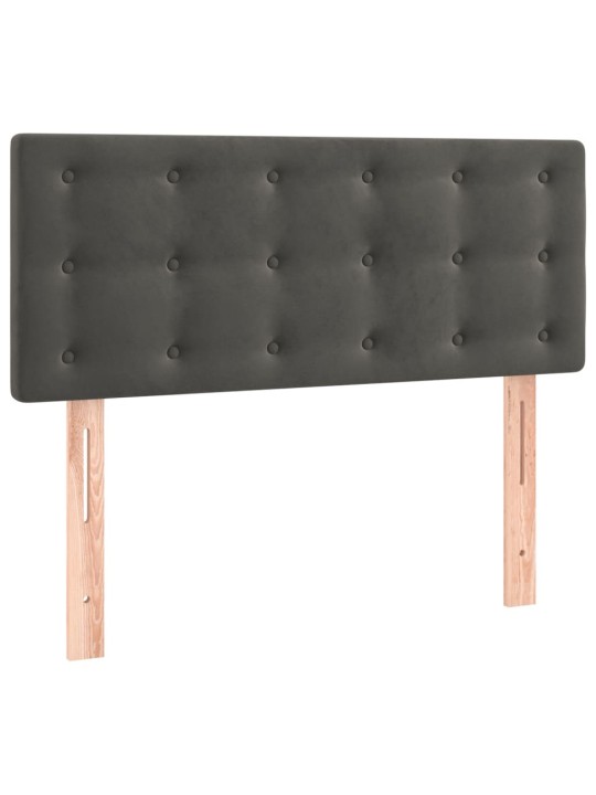 Box spring postel s matrací tmavě šedá 90x190 cm samet