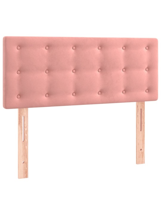 Box spring postel s matrací růžová 90x200 cm samet