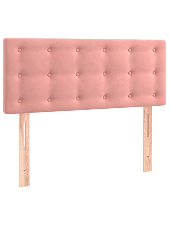 Box spring postel s matrací růžová 100x200 cm samet