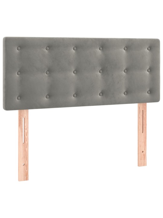Box spring postel s matrací světle šedá 120 x 200 cm samet