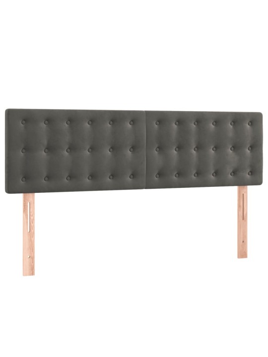 Box spring postel s matrací tmavě šedý 140 x 190 cm samet