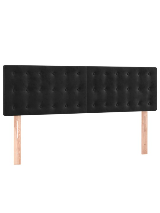 Box spring postel s matrací černá 140 x 190 cm samet
