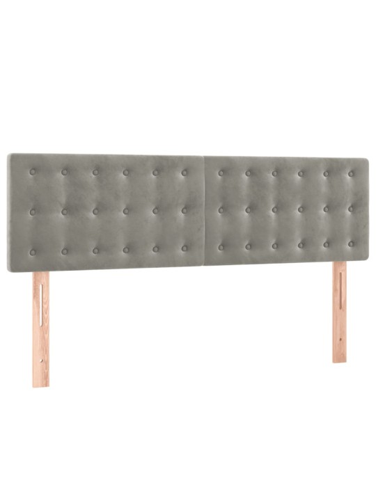 Box spring postel s matrací světle šedá 140x200 cm samet