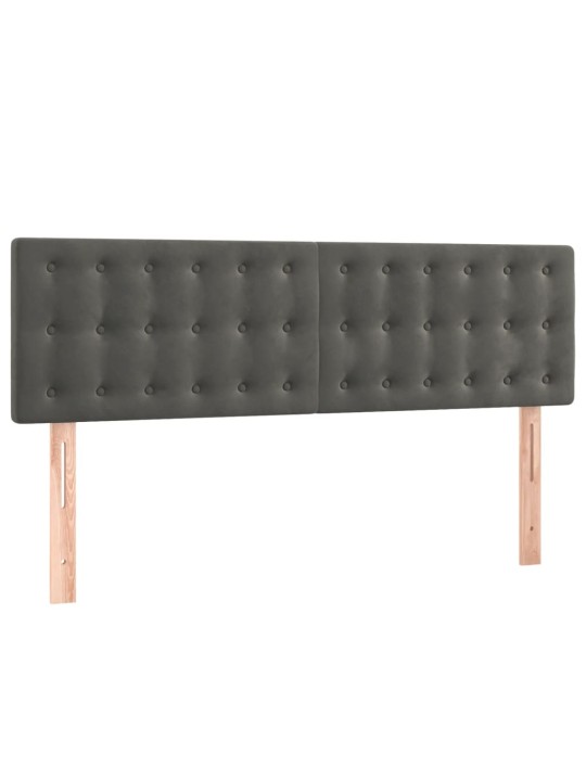 Box spring postel s matrací tmavě šedá 140x200 cm samet