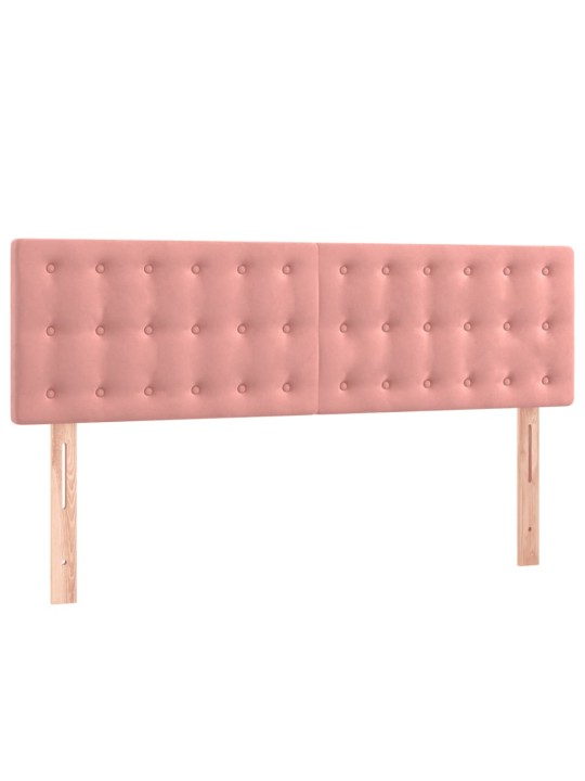 Box spring postel s matrací růžová 140x200 cm samet