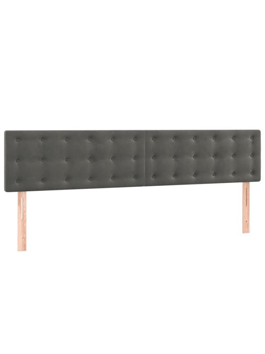 Box spring postel s matrací tmavě šedá 180x200 cm samet