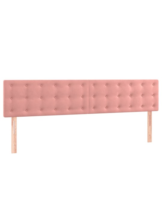 Box spring postel s matrací růžová 180x200 cm samet