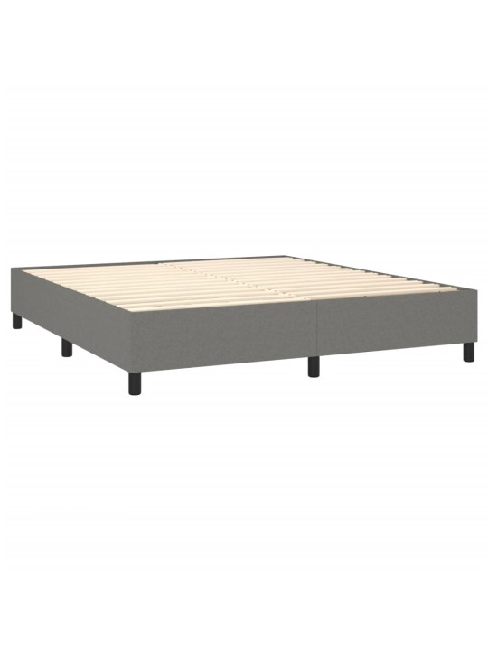 Box spring postel s matrací tmavě šedá 180x200 cm textil