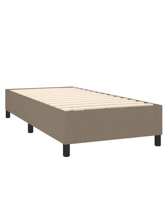 Box spring postel s matrací taupe 90x190 cm textil