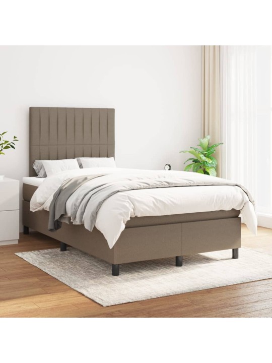 Box spring postel s matrací taupe 120x200 cm textil