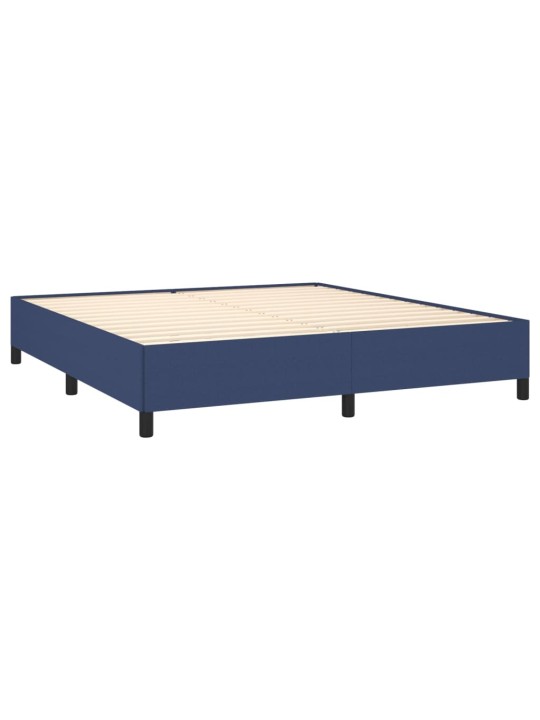 Box spring postel s matrací modrá 180x200 cm textil