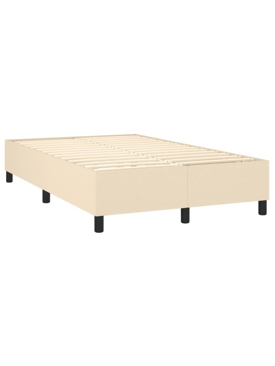 Box spring postel s matrací krémová 120x200 cm textil