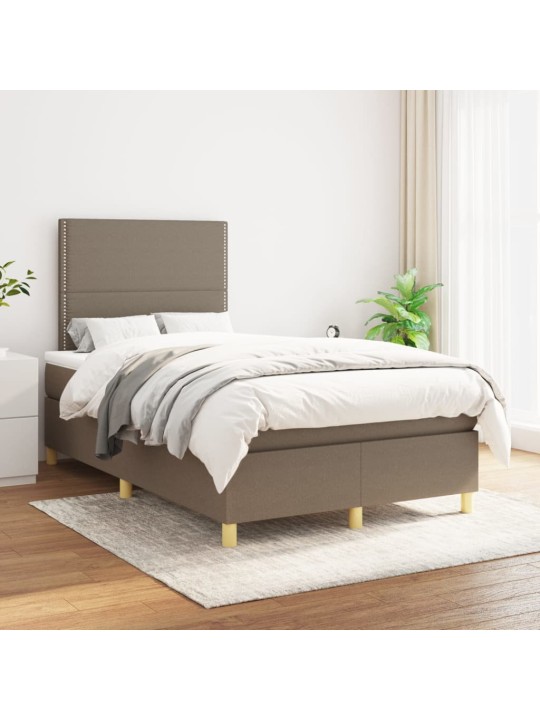 Box spring postel s matrací taupe 120x200 cm textil