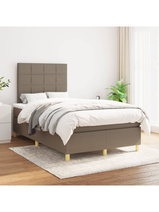 Box spring postel s matrací taupe 120x200 cm textil