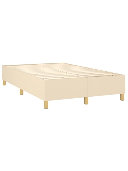 Box spring postel s matrací krémová 120x200 cm textil