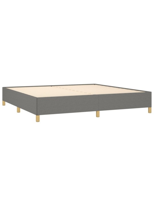 Box spring postel s matrací tmavě šedá 200x200 cm textil