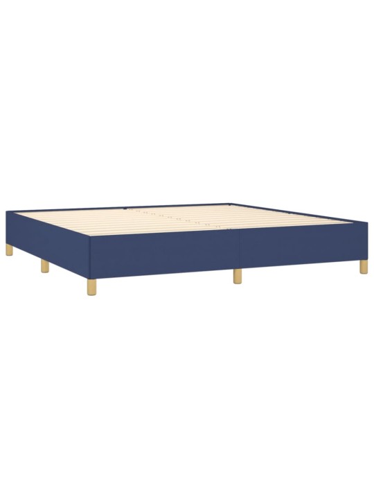 Box spring postel s matrací modrá 200x200 cm textil