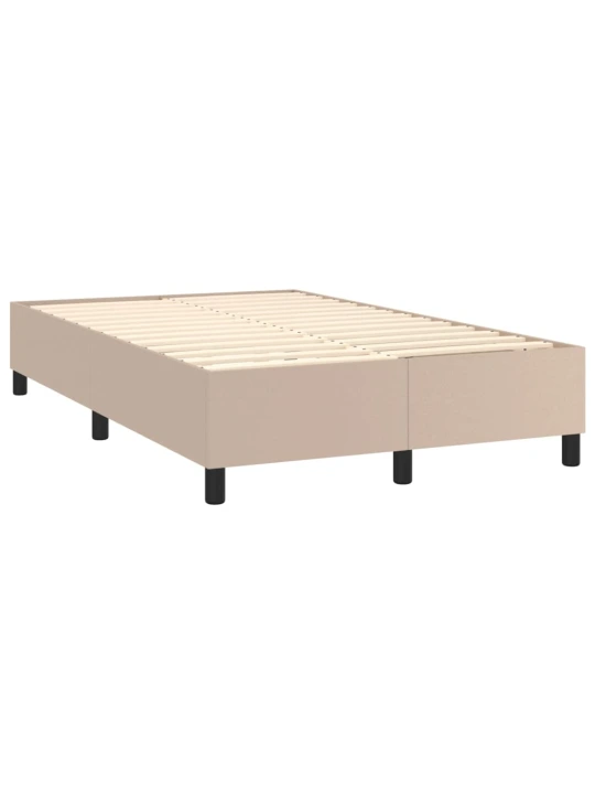 Box spring postel s matrací cappuccino 120x200 cm umělá kůže