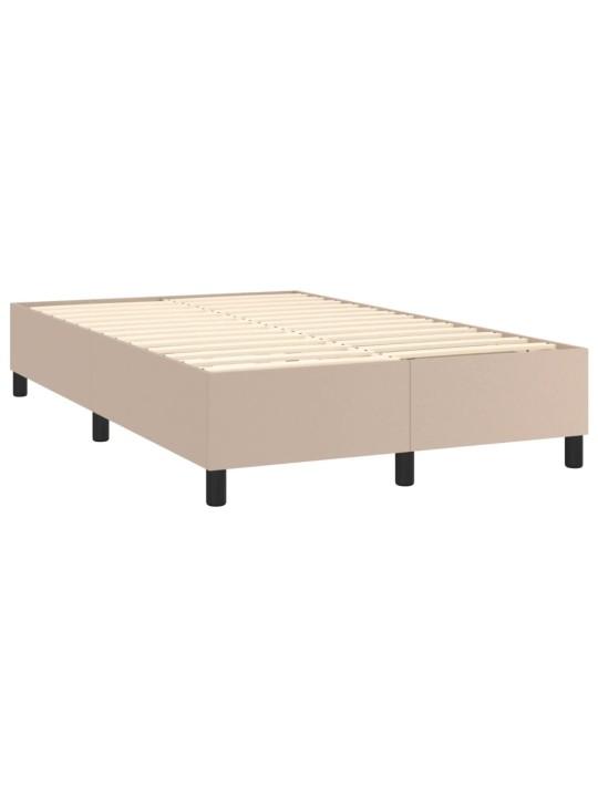 Box spring postel s matrací cappuccino 120x200 cm umělá kůže