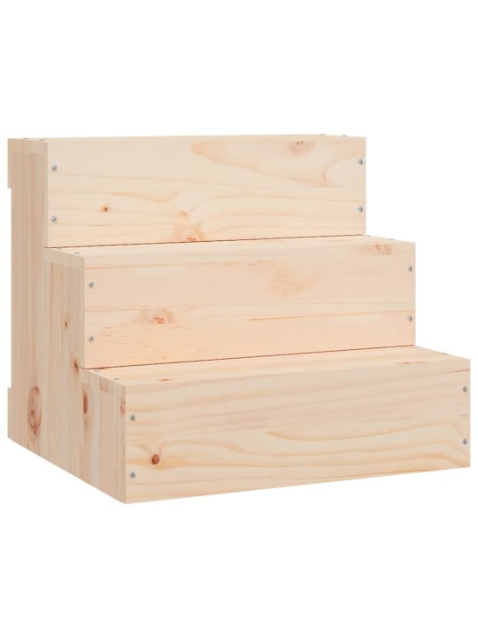 Schůdky pro domácí zvířata 40x37,5x35 cm masivní borové dřevo
