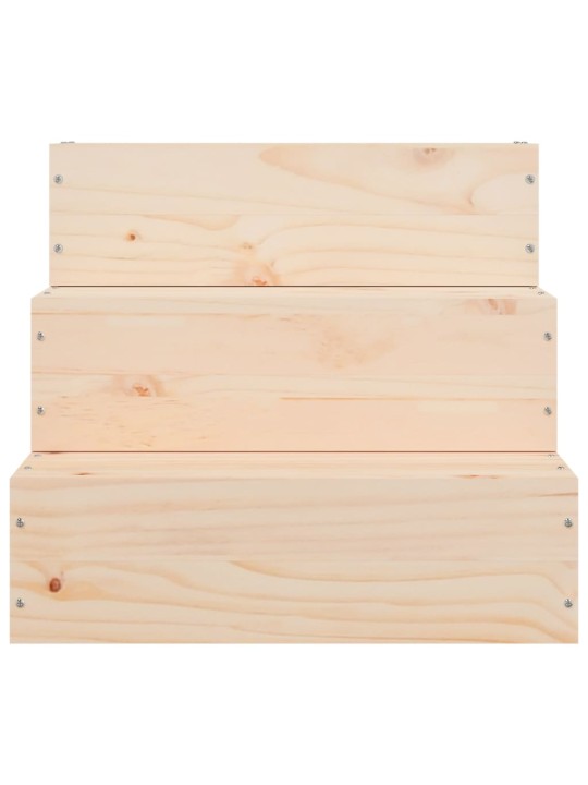 Schůdky pro domácí zvířata 40x37,5x35 cm masivní borové dřevo