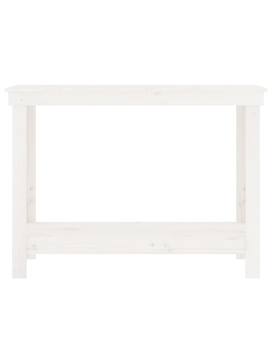 Dílenský stůl bílý 110x50x80 cm masivní borovice