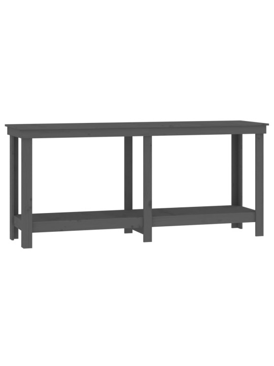 Dílenský stůl šedý 180 x 50 x 80 cm masivní borovice