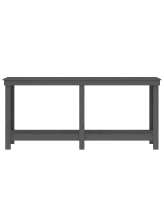 Dílenský stůl šedý 180 x 50 x 80 cm masivní borovice