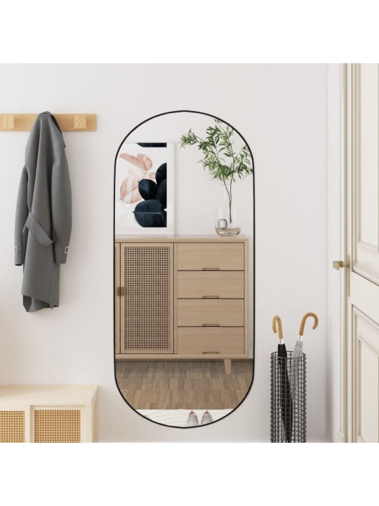 Nástěnné zrcadlo 40 x 90 cm sklo oválné